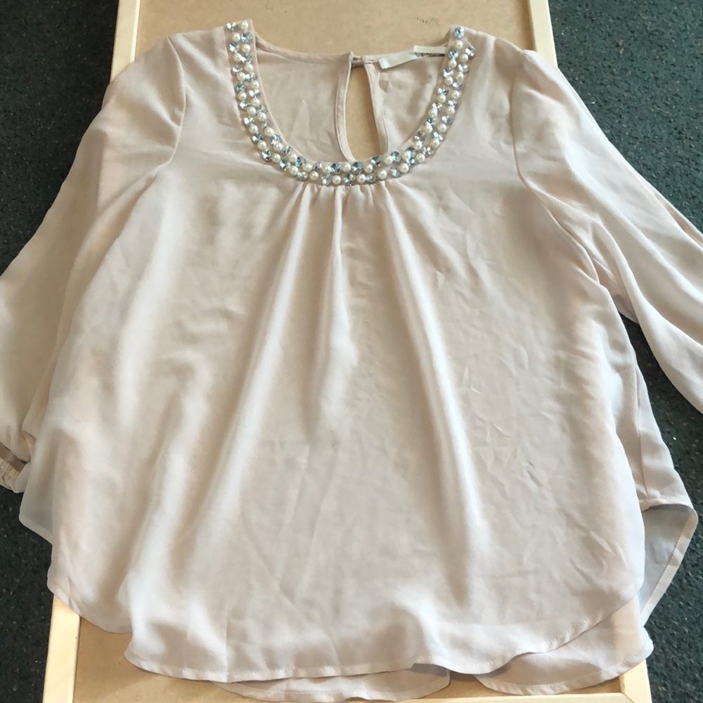 Sheer bedazzled blouse